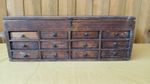 Antique Genuine Vintage Wooden Watchmakers Drawers Miniature/ Bank Of Drawers