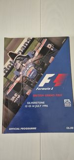1996 British GP Programme Signed 19 Drivers Hakkinen Villeneuve F1 BTCC