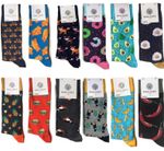 Mens Novelty SOCKS UK SIZE 6-11 - Funny / Food Gift NEW Banana / Burger / Donuts