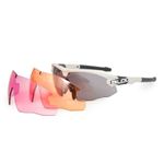 BLOC Hulk 3 Lens Shooting Glasses Eye Protection Putty Frame BLC-130