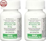 DIPHENHYDRAMINE 50MG 100ct capsules, SDA LABS, Allergy Relief (2- Pack)