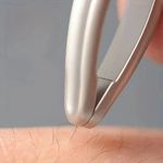 Precision Round Head Tweezers Stainless Steel Eyebrow Facial Hair Clip UK