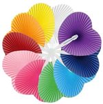 SMALL BAG SIZE FOLDING HAND FAN FANS FOR US LADIES WITH HOT FLUSHES 8 COLOURS HT