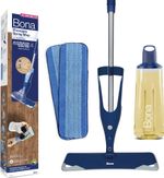 Bona Premium Spray Mop Kit for Oiled Wood Floors, 2x Microfibre Pad, Blue, Full