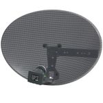 Zone 1 60cm MK4 Satellite Dish & Quad Lnb For Sky + HD / Freesat