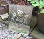 Antique Edwardian Decorative Cut Glass Mirror Panel Art Nouveau
