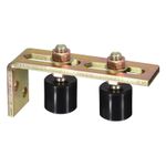 Slide Gate Guide Roller with L Post Bracket 1-5/8" Dual Nylon Rollers Gate Black