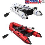 10ft PVC Inflatable Assault Boat Rafting Camping Fishing Boat Kit Load 330kg