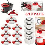 12x Replacement for Vileda Mop Heads Refill Turbo Microfibre Spin Mop Easy Wring