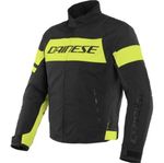 Dainese Saetta D-Dry Motorcycle Jacket Mens Black Yellow size 56 
