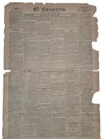 El Comercio Newspaper 1878 Original - Historical Collection