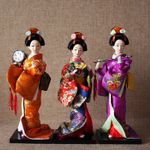 Japanese Kawaii Geisha Figurines Dolls With Kimono New Miniatures Birthday Gift