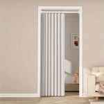 PVC Folding Door Oak Effect - White Accordion Concertina Sliding Folding Door