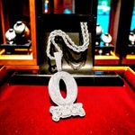 Iced Out O Block CZ Pendant Necklace 24in Rope Chain 18K Gold/Silver