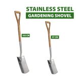 Heavy Duty Stainless Steel Garden Spade Shovel with Wooden Handle 97cm/102cm