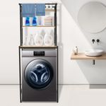 Washer And Dryer Storage Shelf Three-tier?bathroom Space Saving Organizer Rack