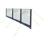Inflatable Windscreen 3 Panel - Carry Bag Easy Inflate Grey