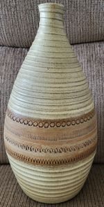 Large Cornish Mark Parish KP Studio Pottery MCM Ribbed Ceramic 40cm Lamp Base 