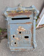 ANTIQUE 19THC FRENCH CAST IRON POSTE POSTAL BOX - RESTORATION PROJECT