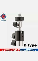 2 X D Type Flash Hot Shoe Umbrella Holder Swivel 1/4"Screw Bracket Mount Light 
