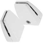 SEM01 2pcs Surface-mount Office Desk Privacy Screen Alu. Bracket White