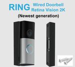 Ring Wired Video Doorbell 2K - 15° - 45° Angle Mount Corner Bracket (newest gen)