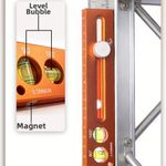 Extendable Aluminum Ruler Level for Marking Cutting and Horizontal Alignment