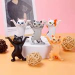 5pcs Igone Dancing Cats Pen Holder Cat Lover Gifts Creative Home Decor Ornaments