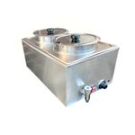 Davlex electric Bain Marie two 8 litre large round pots 2 pan 24 litre wet tank
