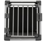 TRIXIE aluminium dog transport crate in graphite - size M: 22 x 24 x 29 in