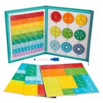 Math Manipulative Magnetic Wooden Fraction Book Educational Math Learning Toy