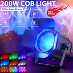 2/4/6Pcs 200W RGBWAUV LED COB Par Can Light Audience DMX Stage DJ Disco Light