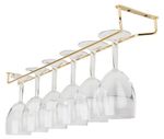 Brass Glass Hanger Wine Glass Storage Rack Bar Glass Hanging Rail 10" 16" 24"