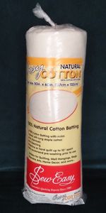 Sew Easy Cosy Cotton Batting Cot size 50" x 60" (127cm x 152cm) 100% cotton