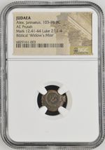 Widows Mite Ancient Coin NGC Certified * High Grade * Judean Prutah (103-76 BC)