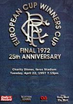 Rangers 25th Anniversary 1972 ECWC Winners Charity Dinner Brochures 1997