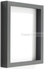 Black 3D Box Frame Radcliffe Range Deep Wooden Picture Photo Frames with Card UK