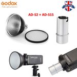 Godox AD-S2 Reflector with AD-S15 Bulb Protector Cover for AD200 AD200Pro II