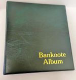 Green Banknote Album with 10 x 2 pocket and 10 x 3 pocket pages