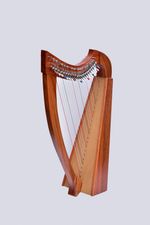 22 Strings Lever Harp, Irish Harp Natural Mahogany Wood,  Celtic Harp