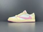 🏀Unisex AJ 1 Retro Low Travis Sc0tt Shy Pink Fashion Sneakers IQ7604-100