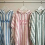 personalised name embroidered beach/swimming kids poncho/towel