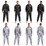Mens Jacket Jogging Sauna Sweat Outfit Weight Loss Outerwear And Pants Exercise
