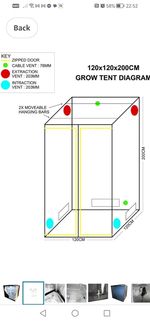 BudBox LITE 120 x 240 x 200cm Budbox Hydroponics Grow Tent Grow Room