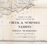 1903 CREEK & SEMINOLE NATIONS Map INDIAN TERRITORY OKMULGEE - MUSKOGEE Large