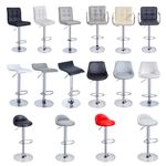 2x Bar Stools Gas Lift Swivel Stools Home Breakfast Pub Counter Chair PU Leather