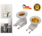 UK / EU Plug E27 Base LED Light Lamp Holder Bulb Adapter Socket Switch