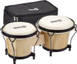 Rockjam RJ-100300 7" and 8" Bongo Set with Padded Bag and Tuning Wrench Natural