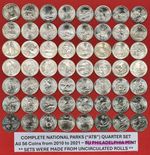 2010-2021 National Park Quarters Set 56 Coins Uncirculated All PHILADELPHIA Mint