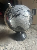 Black & Silver Globe World Map Decorative Desktop Ornament – The Range